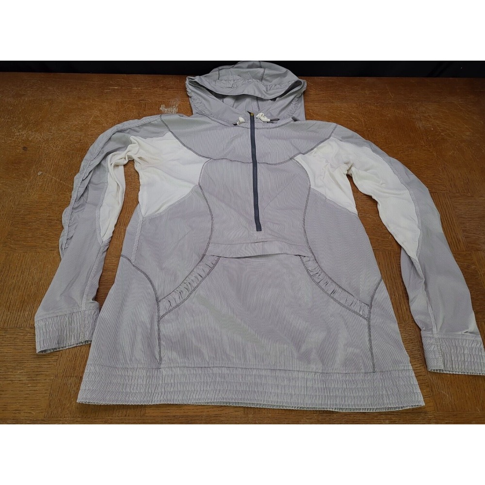 Vintage 2000s Y2K Lululemon Running Activewear Full Zip Hooded Light Jacket Sz 8